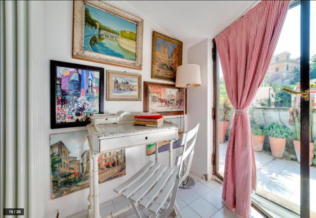 Luxury Art Apartment In Trastevere With Terrace Rom Eksteriør billede